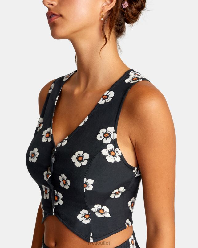 Clothing V84B1518 pirate black RVCA Women Summer Love Vest
