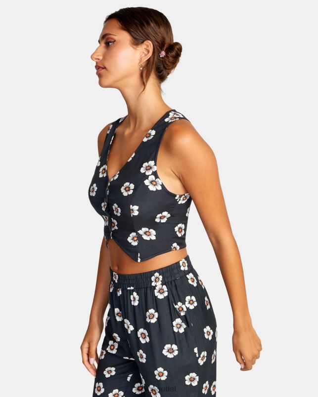 Clothing V84B1518 pirate black RVCA Women Summer Love Vest