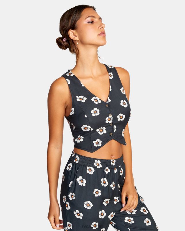 Clothing V84B1518 pirate black RVCA Women Summer Love Vest