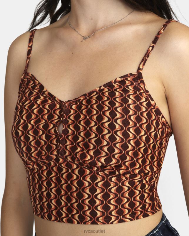 Clothing V84B1542 espresso RVCA Women Moxy Tank Top