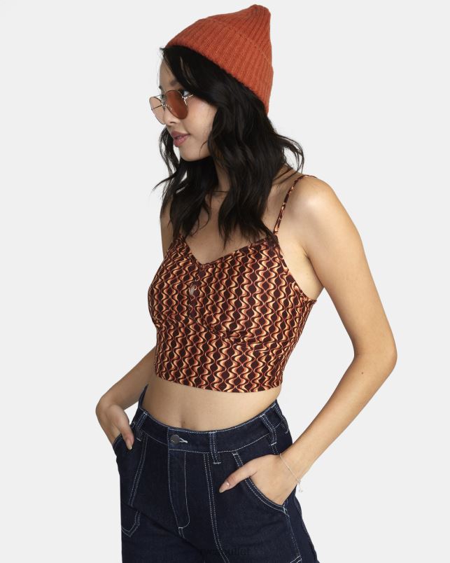Clothing V84B1542 espresso RVCA Women Moxy Tank Top