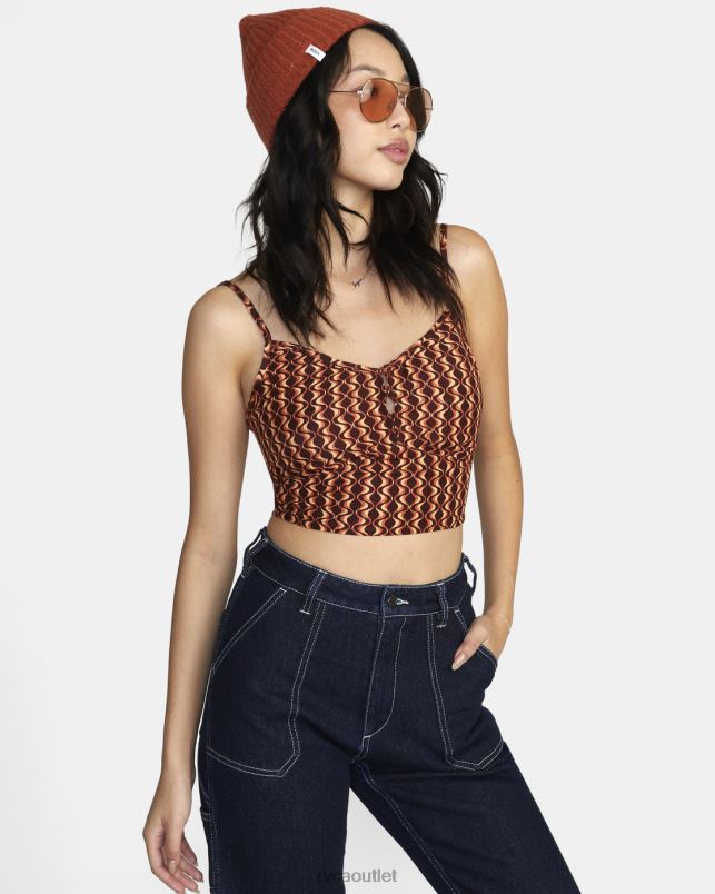 Clothing V84B1542 espresso RVCA Women Moxy Tank Top