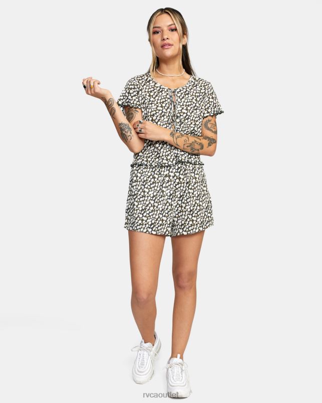 Clothing V84B1625 black RVCA Women In Your Dreams Pointelle Knit Top