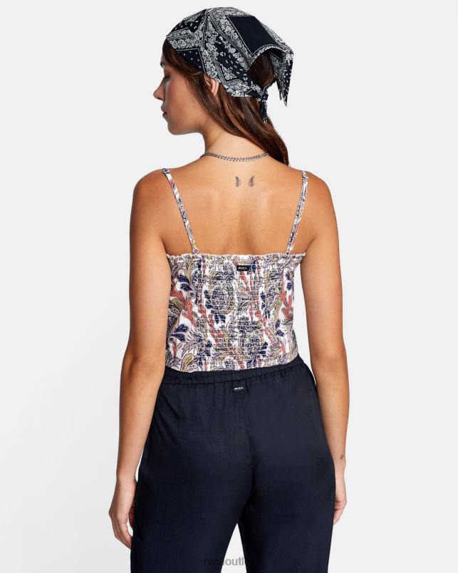 Clothing V84B1681 cloud RVCA Women Side Note Cami Top