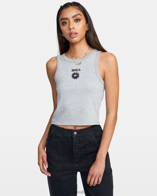 Clothing V84B1704 grey heather RVCA Women Daisy Slim Fit Tank Top