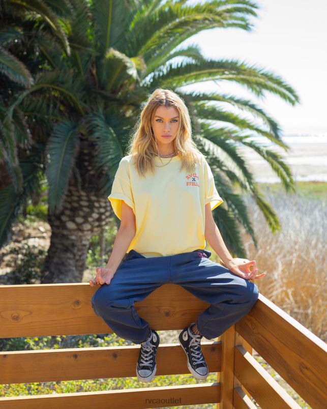 Clothing V84B1716 lemon meringue RVCA Women Cherub Graphic Tee