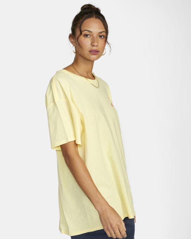 Clothing V84B1716 lemon meringue RVCA Women Cherub Graphic Tee