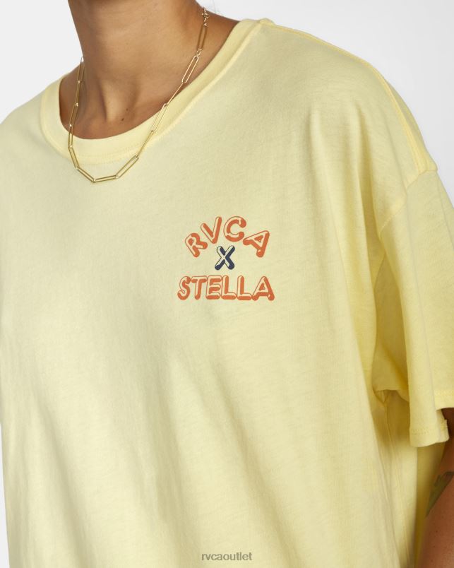 Clothing V84B1716 lemon meringue RVCA Women Cherub Graphic Tee