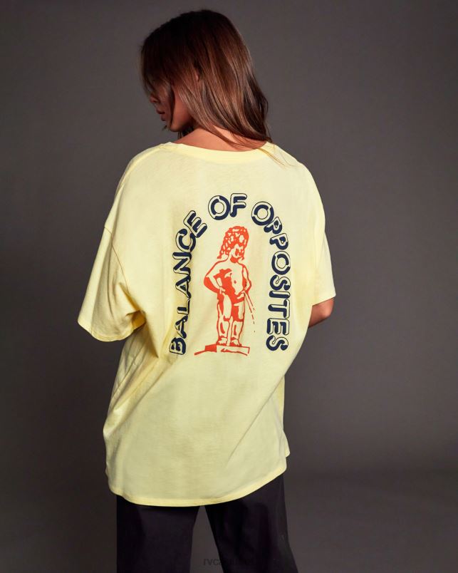 Clothing V84B1716 lemon meringue RVCA Women Cherub Graphic Tee