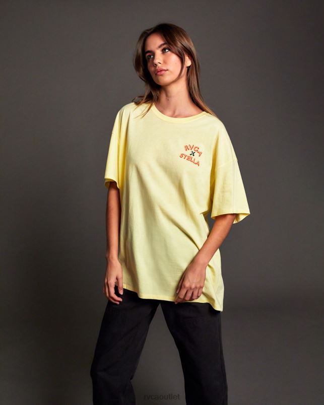 Clothing V84B1716 lemon meringue RVCA Women Cherub Graphic Tee