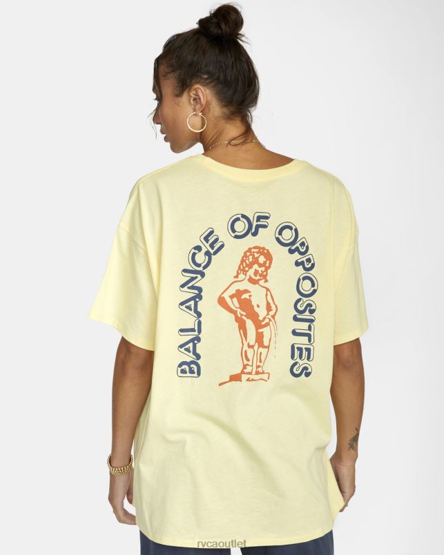 Clothing V84B1716 lemon meringue RVCA Women Cherub Graphic Tee