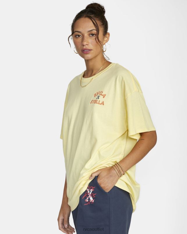 Clothing V84B1716 lemon meringue RVCA Women Cherub Graphic Tee