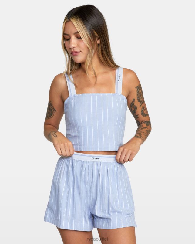 Clothing V84B1719 grey purple RVCA Women Nocturnal Crop Tank Top