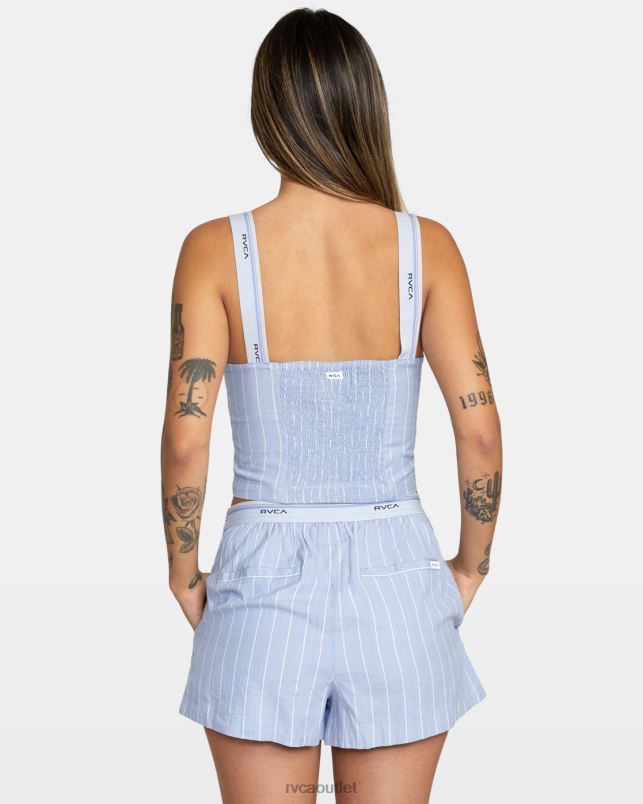 Clothing V84B1719 grey purple RVCA Women Nocturnal Crop Tank Top