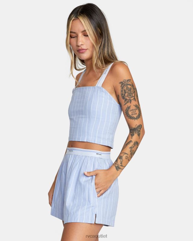 Clothing V84B1719 grey purple RVCA Women Nocturnal Crop Tank Top