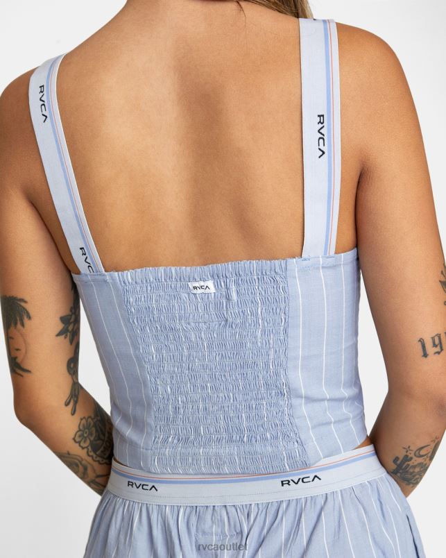 Clothing V84B1719 grey purple RVCA Women Nocturnal Crop Tank Top