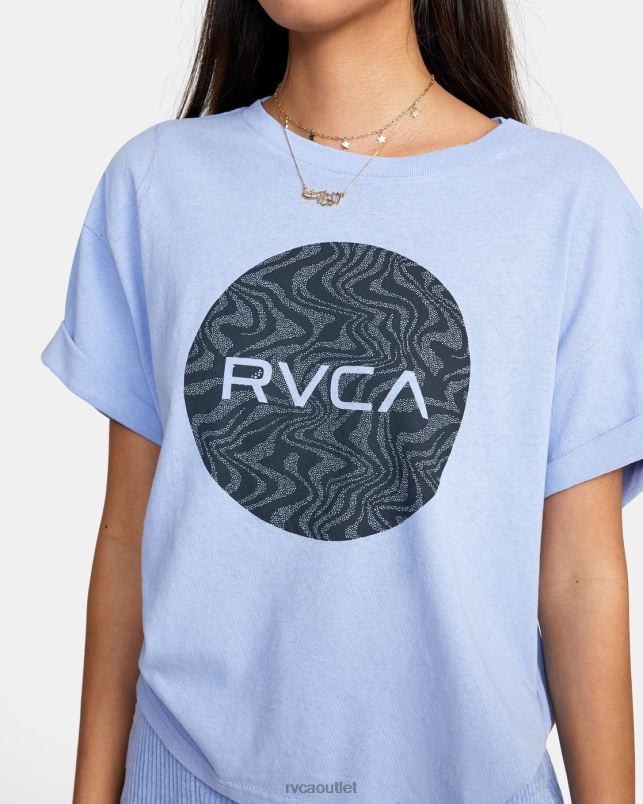 Clothing V84B1724 grey purple RVCA Women Strata Crop Tee