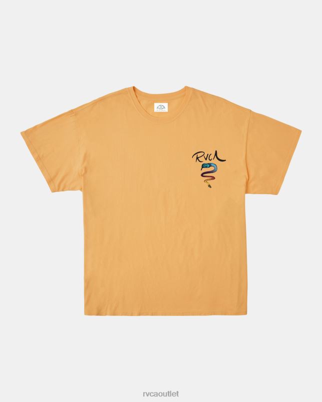Clothing V84B229 marigold RVCA Women Rose Machado Snake Tee