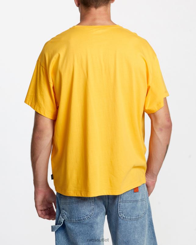 Clothing V84B229 marigold RVCA Women Rose Machado Snake Tee