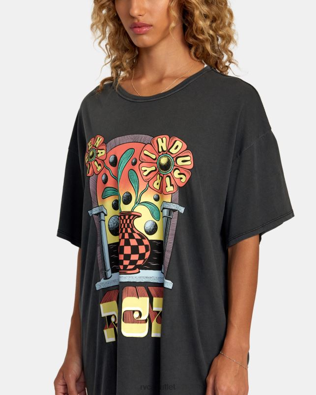 Clothing V84B234 black RVCA Women Martin Ander Potal Tee