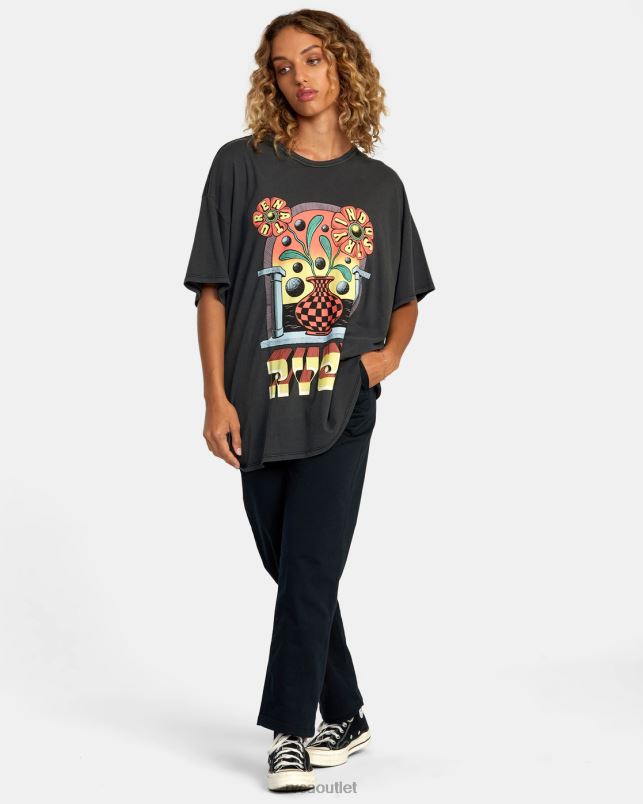 Clothing V84B234 black RVCA Women Martin Ander Potal Tee