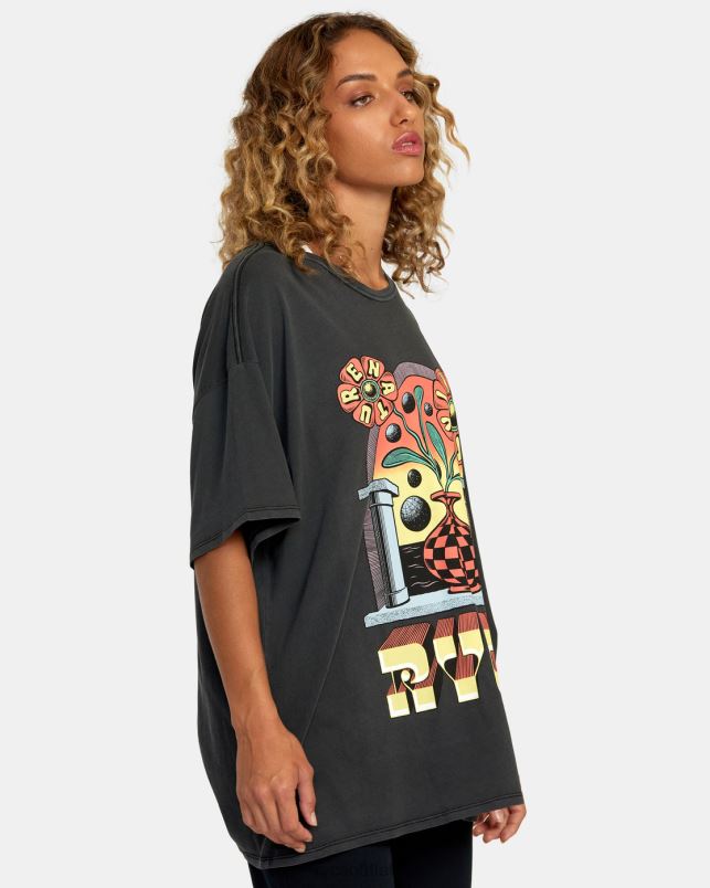 Clothing V84B234 black RVCA Women Martin Ander Potal Tee