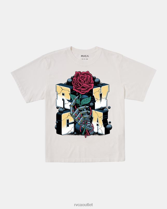 Clothing V84B269 vintage white RVCA Women Mandroid Tee