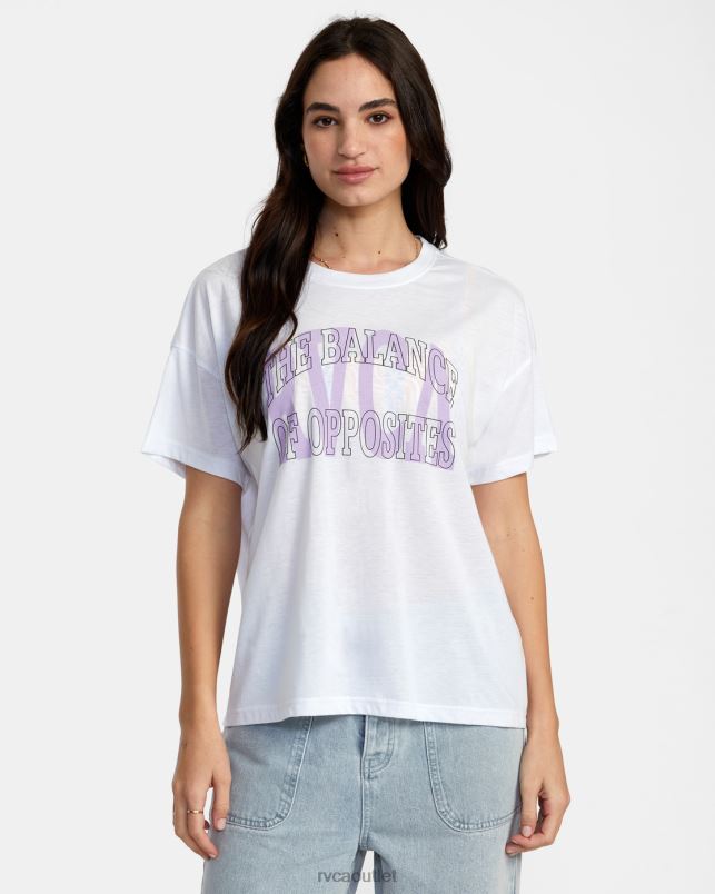 Clothing V84B1370 white RVCA Women Balance Technical Oversized T-Shirt
