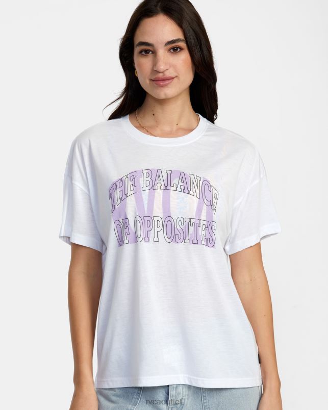 Clothing V84B1370 white RVCA Women Balance Technical Oversized T-Shirt