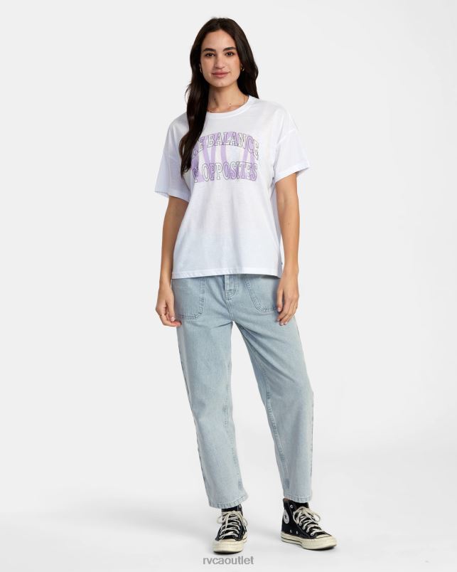 Clothing V84B1370 white RVCA Women Balance Technical Oversized T-Shirt