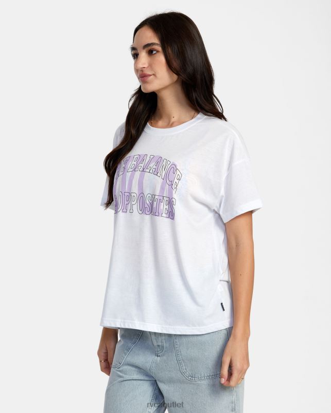 Clothing V84B1370 white RVCA Women Balance Technical Oversized T-Shirt