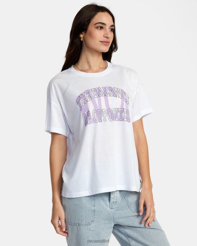 Clothing V84B1370 white RVCA Women Balance Technical Oversized T-Shirt
