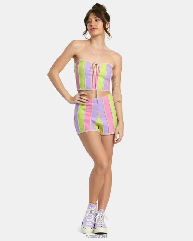 Clothing V84B1376 multi RVCA Women Upswing Crop Top
