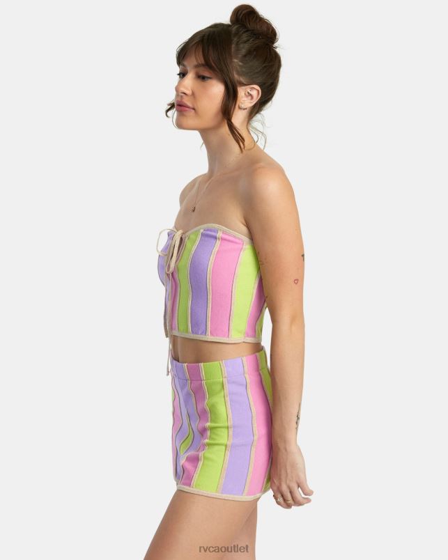 Clothing V84B1376 multi RVCA Women Upswing Crop Top