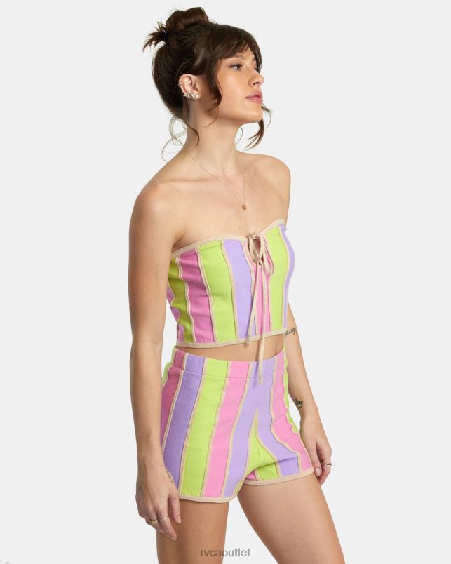 Clothing V84B1376 multi RVCA Women Upswing Crop Top