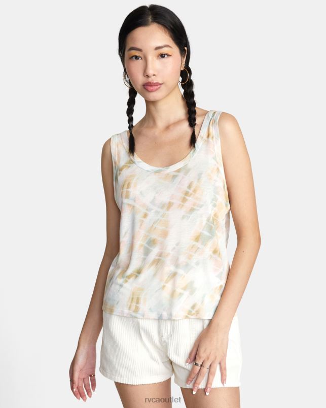 Clothing V84B1443 whisper white RVCA Women Lazy Tank Top