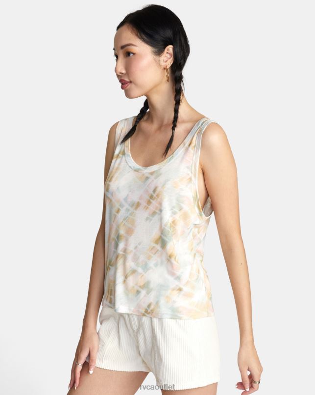 Clothing V84B1443 whisper white RVCA Women Lazy Tank Top