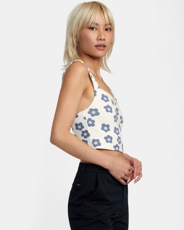 Clothing V84B1488 natural RVCA Women Pleasure Cropped Tank Top