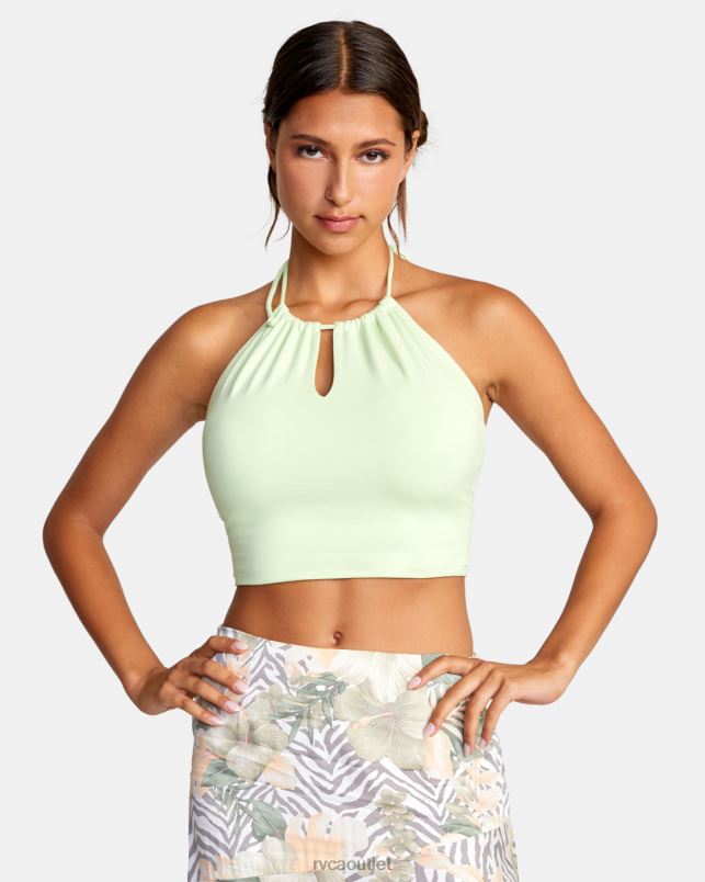 Clothing V84B1504 lime twist RVCA Women Sabrina Halter Top