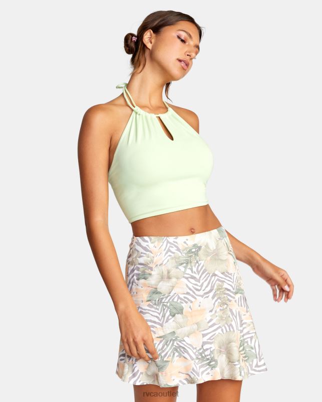 Clothing V84B1504 lime twist RVCA Women Sabrina Halter Top