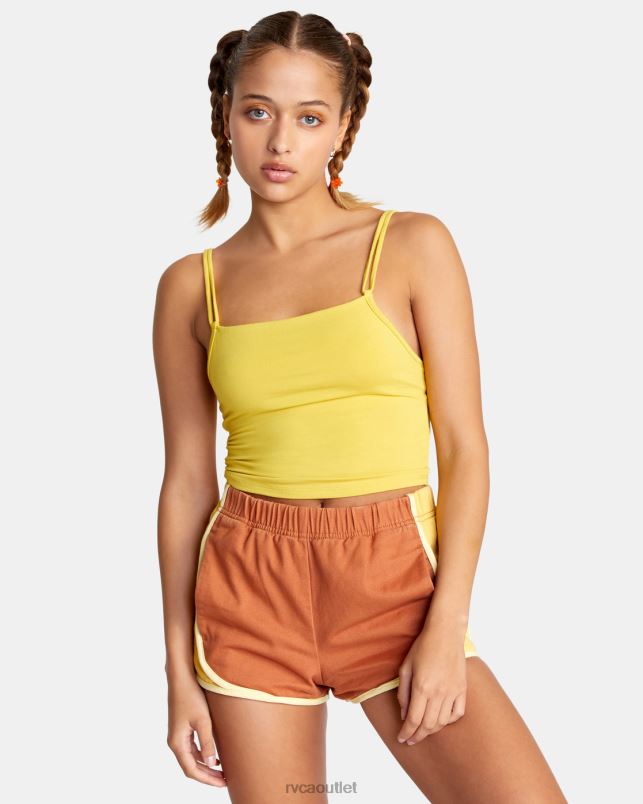 Clothing V84B1505 gold RVCA Women Canary Cami Top