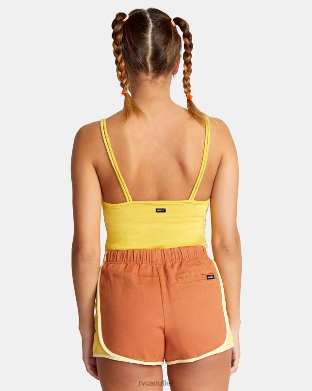 Clothing V84B1505 gold RVCA Women Canary Cami Top