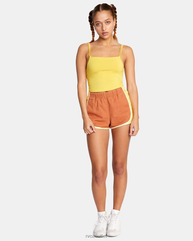 Clothing V84B1505 gold RVCA Women Canary Cami Top