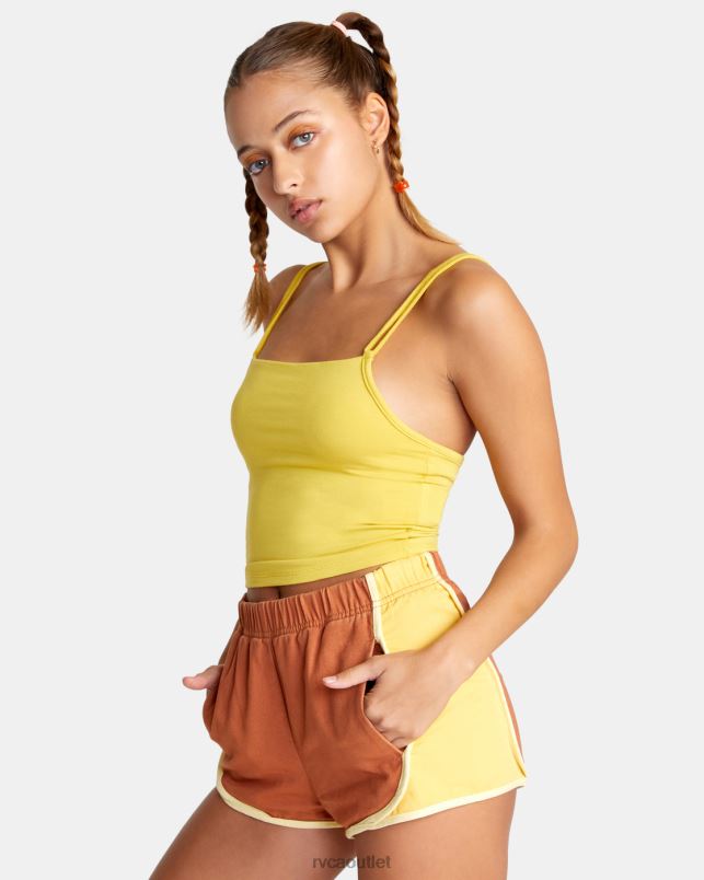 Clothing V84B1505 gold RVCA Women Canary Cami Top