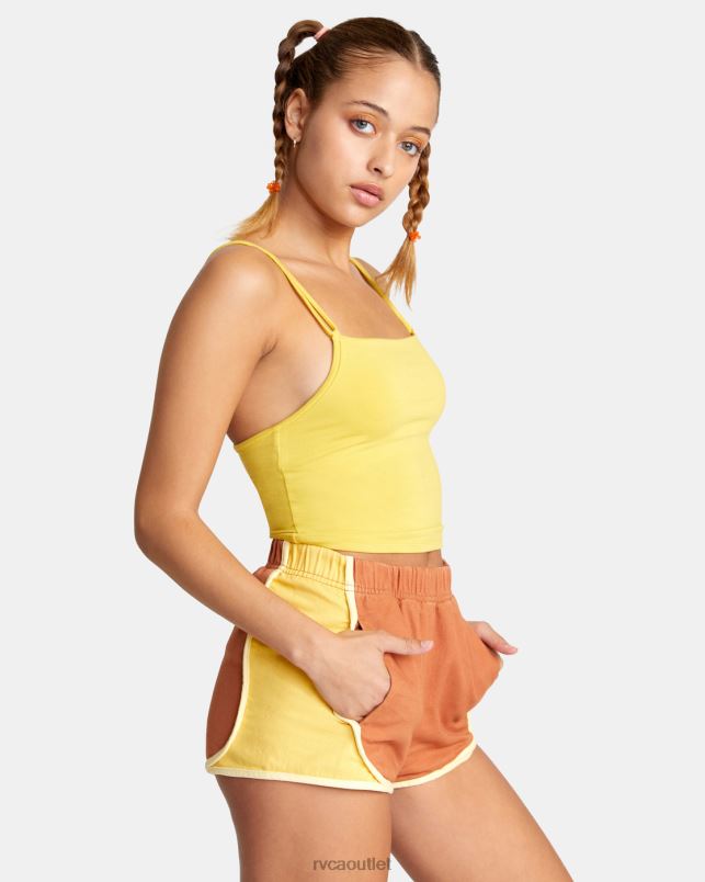 Clothing V84B1505 gold RVCA Women Canary Cami Top