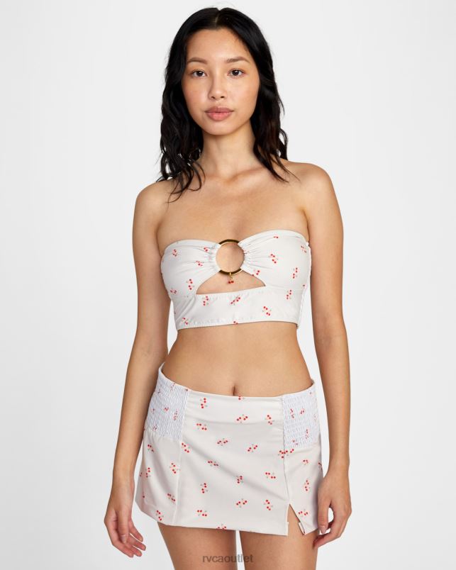 Clothing V84B1511 cream RVCA Women Heartthrob Tube Top