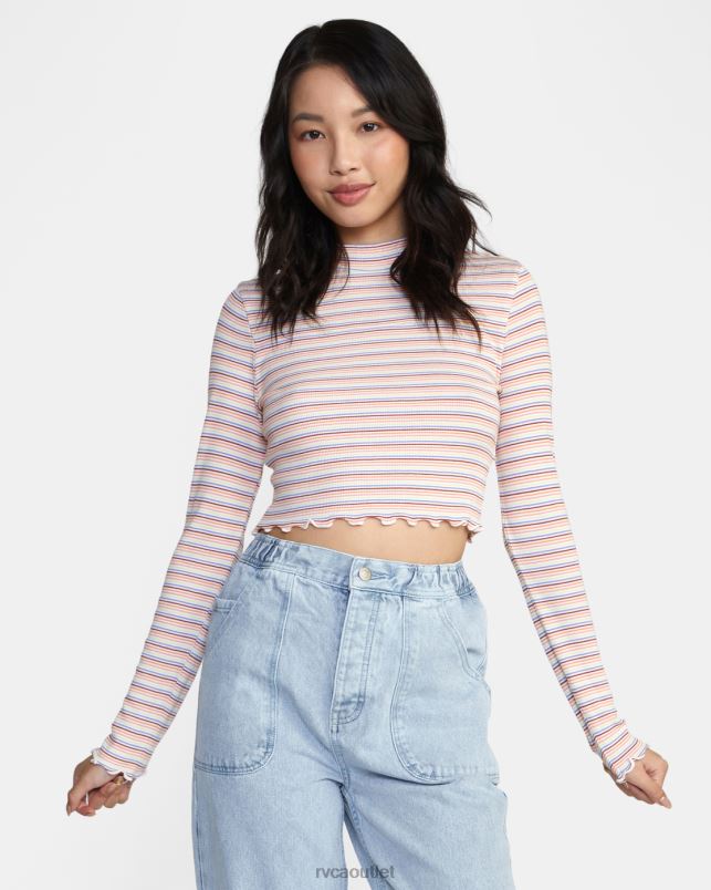 Clothing V84B1620 whisper white RVCA Women Saved Long Sleeve