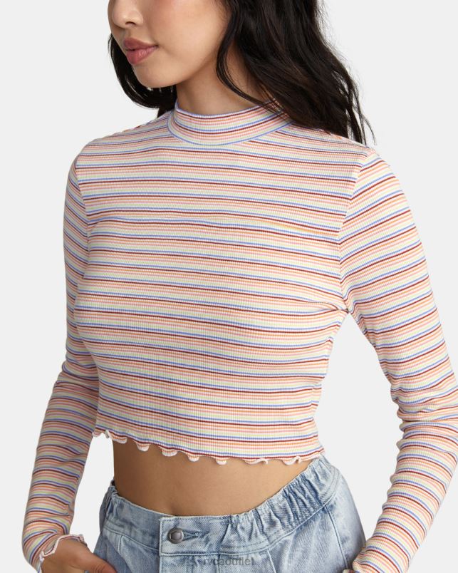 Clothing V84B1620 whisper white RVCA Women Saved Long Sleeve