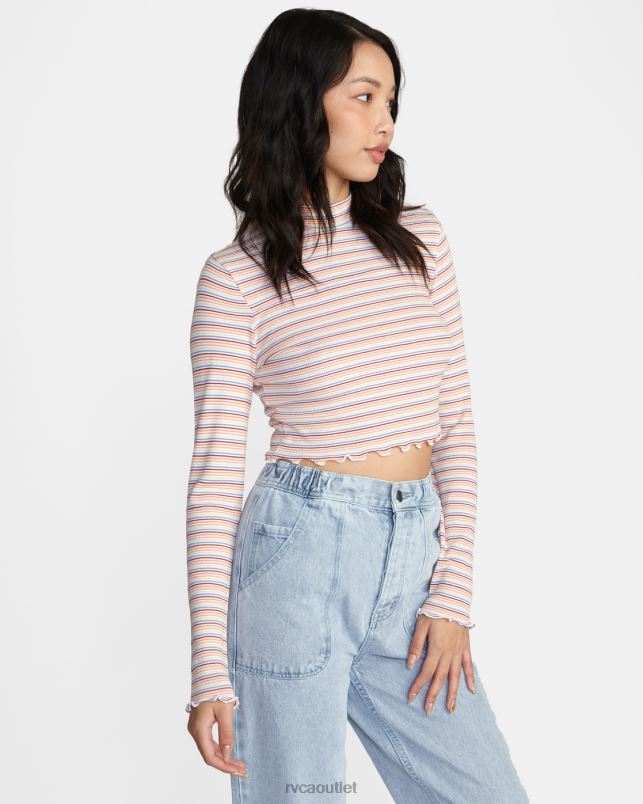 Clothing V84B1620 whisper white RVCA Women Saved Long Sleeve