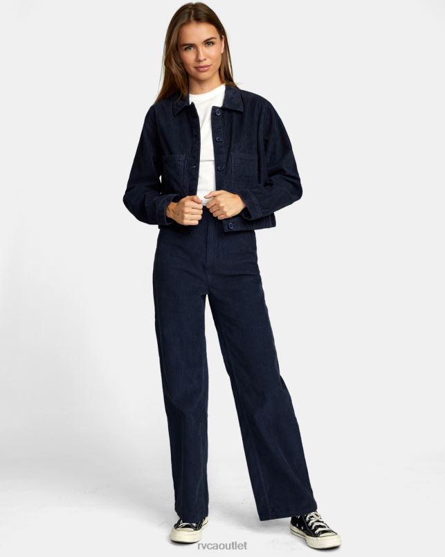 Clothing V84B1662 midnight RVCA Women Jaded Shacket Corduroy Shirt Jacket